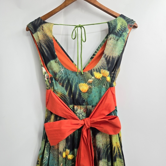 Eva Franco Venus Fly Trap Cactus Print Dress - Picture 8 of 14